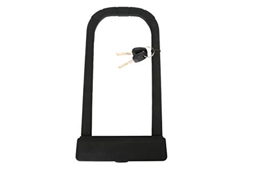 MSC Bikes LOCKU Candado Recubierto Silicona en u, Negro, 150x290