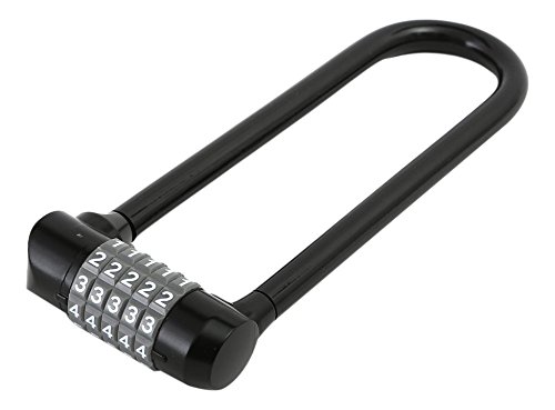 MSC LOCK864 - Candado en u con código de Seguridad, Color Negro