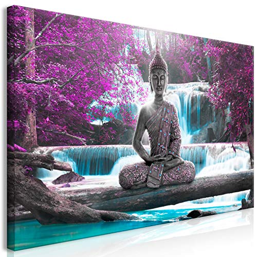 murando Cuadro Mega XXXL Buda 160x80 cm Cuadro en Lienzo en Tamano XXL Estampado Grande Gigante Imagen para Montar por uno Mismo Decoración De Pared Impresión DIY Cascada c-A-0137-ak-e