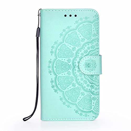 Nasuza iPhone 12 ProCase Flip PU cuero a prueba de golpes cartera teléfono caso girasol Folio Slim cubierta protectora magnética parachoques con soporte ranuras para tarjetas para iPhone 12 Progreen