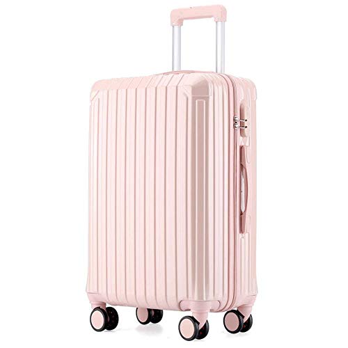 N\C Maleta de 4 ruedas de ajuste fino ABS Hard Cover Trolley Case, ligero y portátil maleta