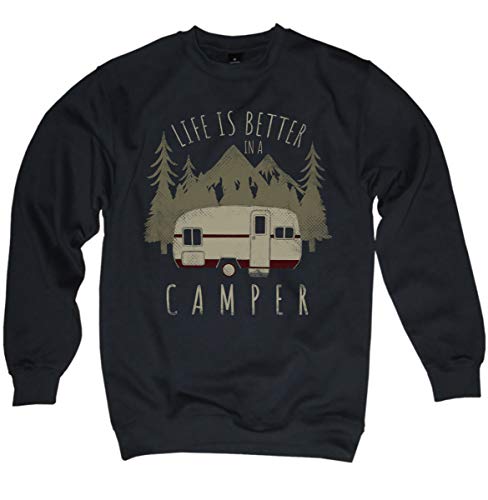 NG Articlezz Life is Better In A Camper - Jersey para hombre (tallas S - XXXL) Negro/negro. M