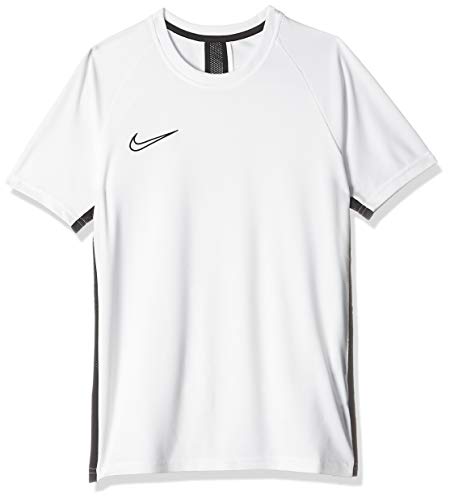 NIKE B NK Dry Acdmy Top SS Camiseta de Manga Corta, Niños, White/Black/Black, M