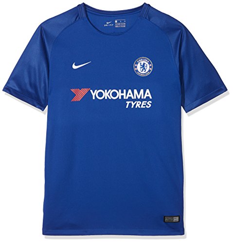NIKE CFC Y NK BRT STAD JSY SS HM Camiseta 1ª equipación Chelsea FC 17-18, Unisex niños, Azul (Rush Blue/White), M