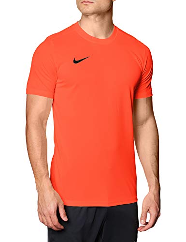 NIKE M Nk Dry Park VII JSY SS Camiseta de Manga Corta, Hombre, Rojo (Bright Crimson/Black), L