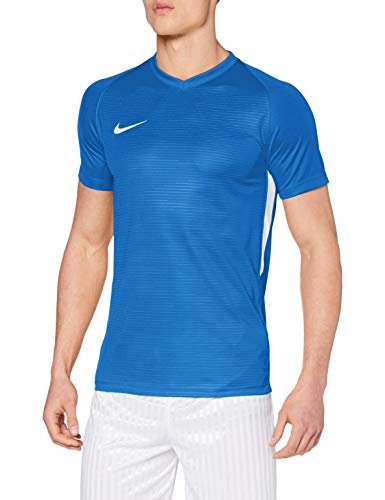 NIKE M NK Dry Tiempo Prem JSY SS T-Shirt, Hombre, Royal Blue/Royal Blue/White/White, L