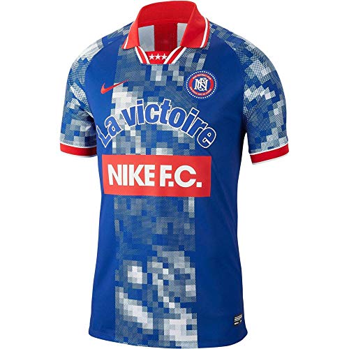 NIKE M Nk FC Ftbl JSY Home SS Camiseta, Hombre, Indigo Force/White/University Red, S