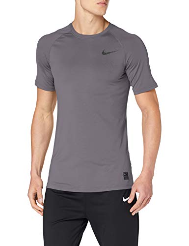 NIKE M NP BRT Top SS Camiseta de Manga Corta, Hombre, Gunsmoke/Gunsmoke/vast Grey/bl, S