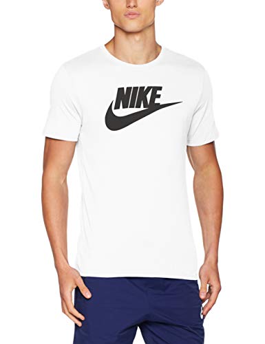 NIKE M NSW tee Icon Futura Camiseta de Manga Corta, Hombre, White/Black, S