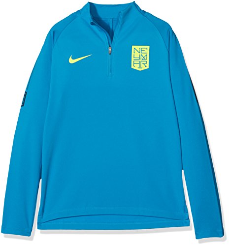 NIKE NYR B NK Dry SQD Dril Camiseta-Línea Neymar, niños, Azul / (lt Blue Lacquer/Armory Navy/Volt), M