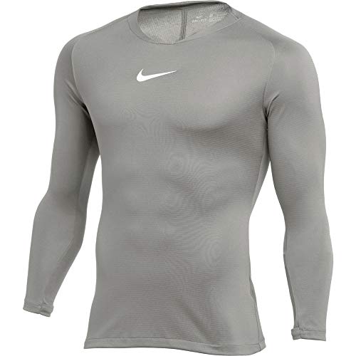 NIKE Park First Layer Top Kids Manga Larga Térmica, Niños, Negro O Gris, M