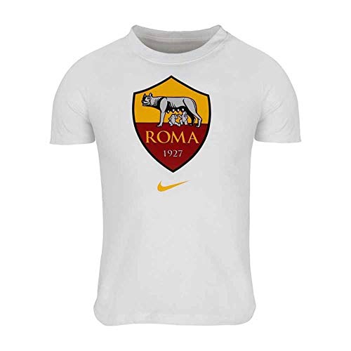 NIKE Roma M NK tee Evergreen Crest T-Shirt, Hombre, White, XL