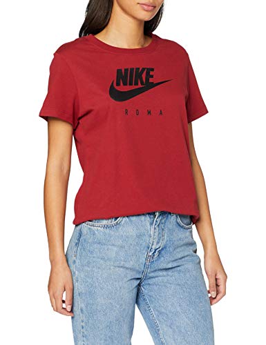 NIKE Roma W Nk Dry tee TR Ground Cl Camiseta, Mujer, Team Crimson, XS