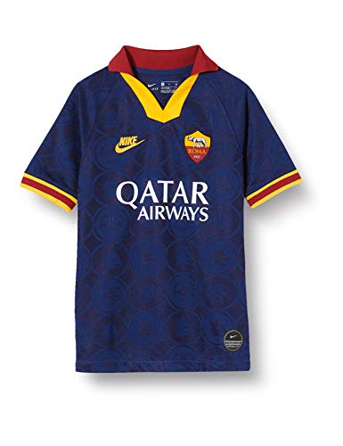 NIKE Roma Y Nk BRT Stad JSY SS 3r Camiseta, Unisex niños, Blue Void/University Gold, S