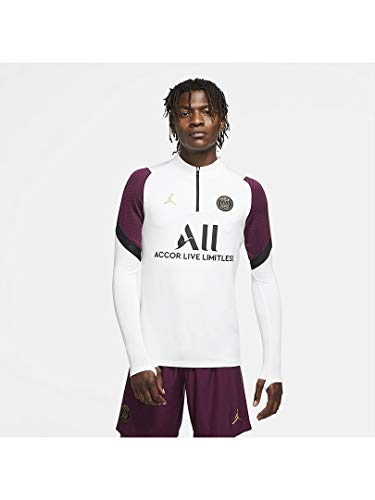 Nike - Sudadera de entrenamiento PSG (Paris Saint Germain) Jordan blanca, 2020-21, CK9622-100, blanco, L