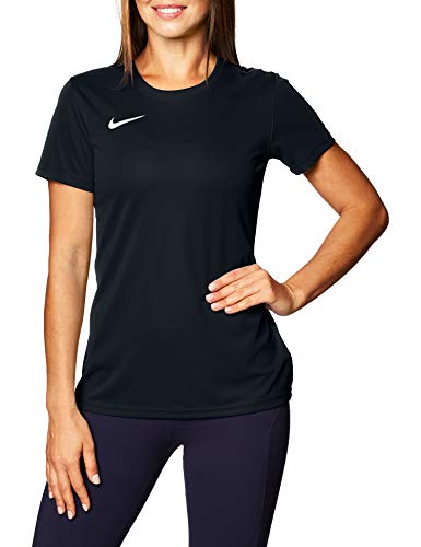 NIKE W Nk Dry Park VII JSY SS Camiseta de Manga Corta, Mujer, Black/White, XS