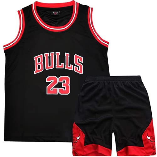 NiñOs NiñAs Camisetas De Baloncesto, Michael Jordan # 23 Chicago Bulls Baloncesto Ropa Deportiva Chaleco Sin Mangas, Verano Conjunto De Uniforme De Baloncesto Top Y Pantalones Cortos, 3XS-2XL