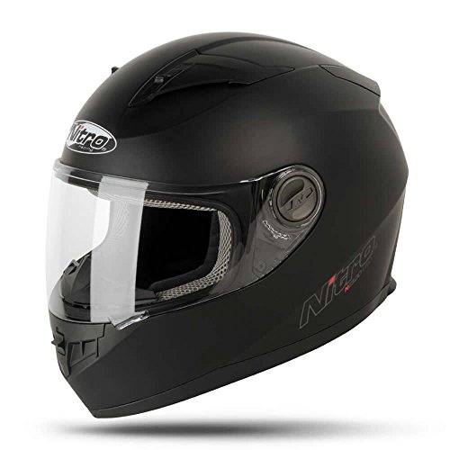 Nitro 187147 M02 Casco Moto N2100 uno Negro Negro Mate