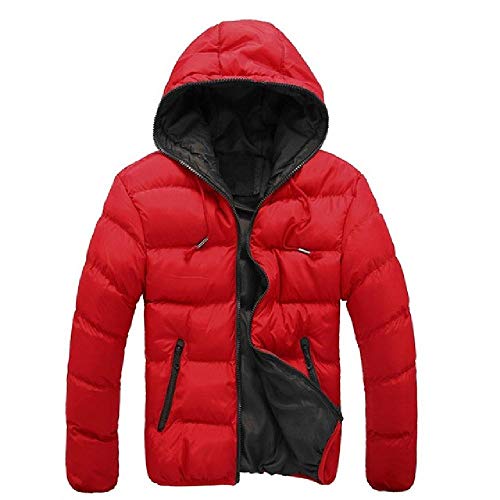 N\P Chaqueta de Doble Color de Manga Larga de los Hombres Chaqueta de Algodón Casual de Invierno de los Hombres Abrigos Cómodo Masculino