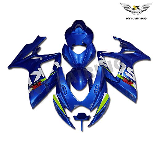 NT FAIRING carenado Kit para Suzuki 2006 2007 GSXR 600 750 GSX-R600 Azul ABS Plástico Moldeo por inyección Conjunto de carrocería de motocicleta 06 07