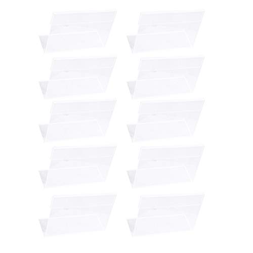 NUOBESTY 10 Piezas Mini Soporte de Pantalla de Muestra Acrílico L Carteles de Precio Etiqueta de Etiqueta de Etiqueta Soporte de Foto de Escritorio Soporte para Tarjeta de Reunión de Menú de Imagen