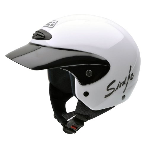 NZI 050139G001 Single II Jr White Casco de Moto, Blanco, Talla 50-51 (S)