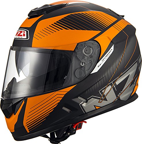 NZI Cascos Integrales, Indy Black Orange, Talla L