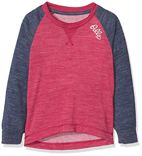 Odlo Shirt l/s Crew Neck Revolution TW Warm K Ropa Interior, Infantil, Sangria-Navy New Melange, 80