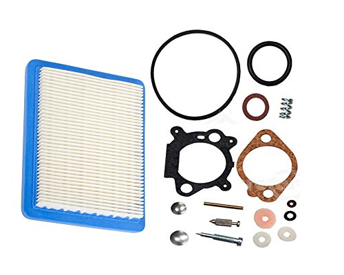 OuyFilters 498260 Kit de revisión de carburador con filtro de aire para Briggs & Stratton 3.5HP 4HP Max Series Motor Reemplaza 493762 490937