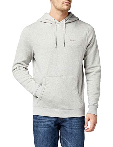 Pepe Jeans Thru Mens PM581155 Sudadera con Capucha, Gris (Grey Marl 933), Small para Hombre