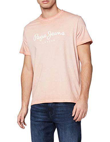 Pepe Jeans West Sir Camiseta, Naranja (Sundown 166), Small para Hombre