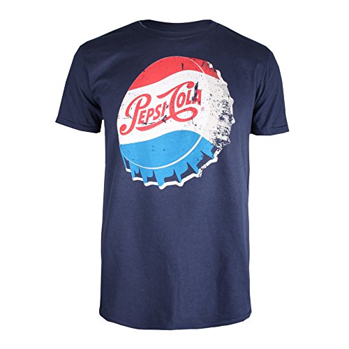 Pepsi Vintage Cap Camiseta, Azul (Navy Navy), XXL para Hombre