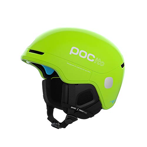 POC Pocito Obex Spin Casco, Unisex-Youth, Amarillo Fluorescente y Verde, MLG