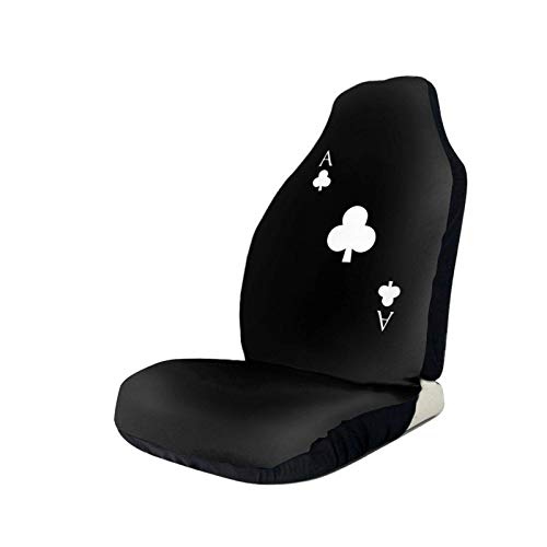 Poker Ace of Clubs Letrero de Moda Fascinante Fundas para Asientos de automóvil Duraderas Universal para la mayoría de automóviles, Camiones, SUV o camionetas