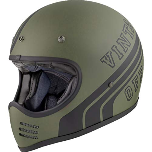 Premier CASCO MX BTR MILITARY GREEN BM,VERDE MILITAR/NEGRO, XS