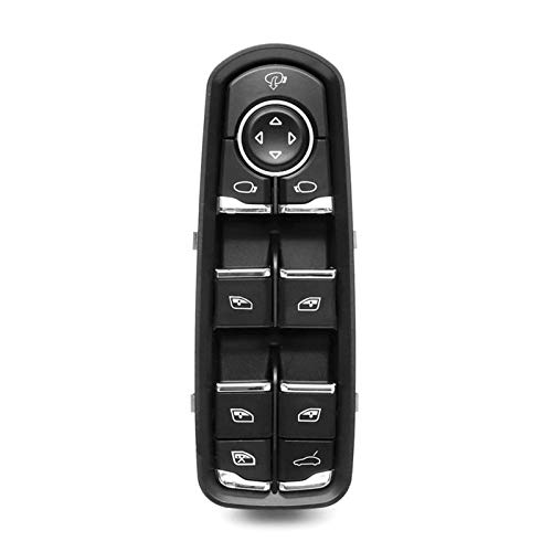 PREPP Ajuste para el Nuevo Interruptor de la Ventana de la Puerta Frontal Adecuado para el Porsche Panamera Cayenne 7PP959858MDML (Color : Black)