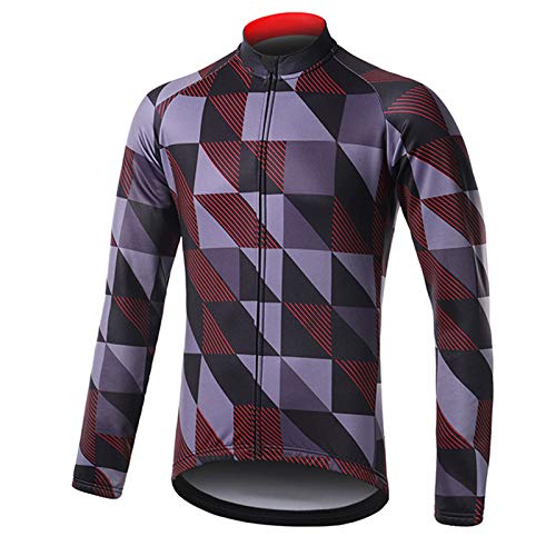 Primavera y Otoño Maillot Ciclismo Hombre Camiseta Ciclismo Manga Larga,Camiseta Ciclismo MTB,Ultralight Transpirable MTB Camisa,para Deportes y al Aire Libre Ropa Bicicleta(Size:S,Color:F08)