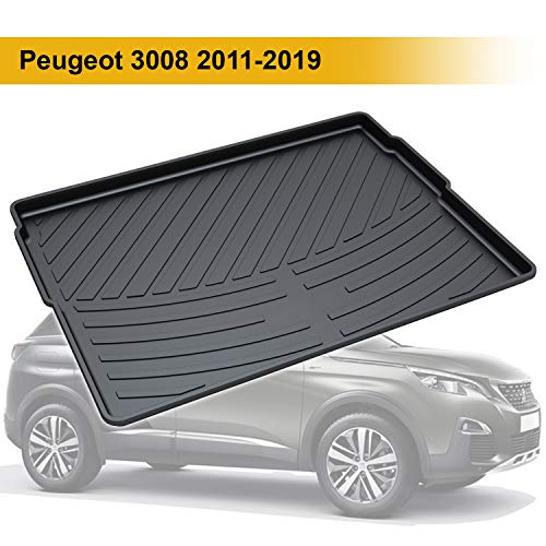 Psler Vehículo All Weather Waterproof Protector Pad Estera Trasera del Trazador de Líneas del Cargo para 3008 2011-2019