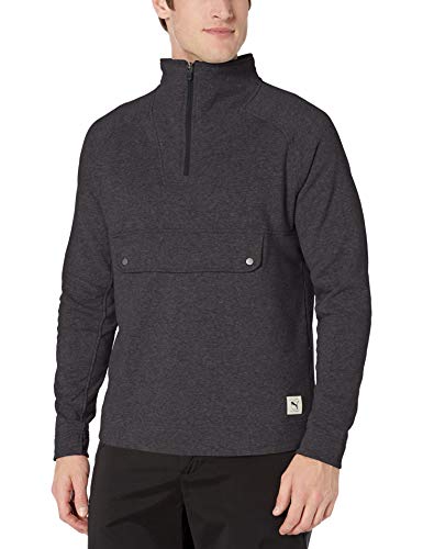 PUMA Fusion 2019 - Cremallera de 1/4 para Hombre, Hombre, Cuarto de Cremallera, 595118, Puma Black Heather, Triple X-Large