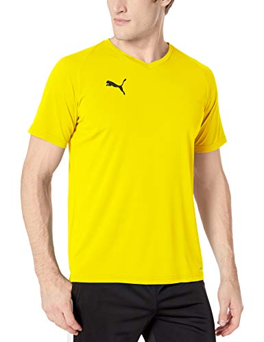 PUMA LIGA JERSEY CORE Camiseta, Cyber Yellowpuma - Mochila de deporte, color negro, M para Hombre