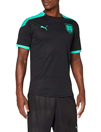 PUMA Öfb Training Jersey Camiseta, Hombre, Puma Black-Blue Turquoise, S