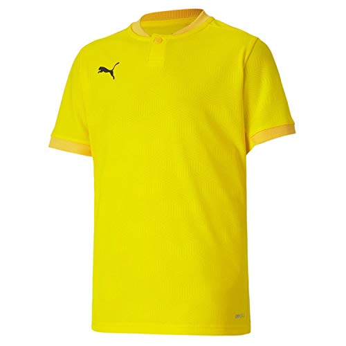 Puma Teamfinal 21 - Camiseta de fútbol para niño, Niñas, color Cyber Yellow-Spectra - Gafas de esquí, color amarillo, tamaño 4 años