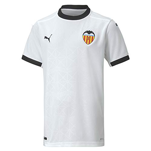 Puma Valencia CF Temporada 2020/21-Home Shirt Replica Jr PUM Camiseta Primera Equipación, Niño, White Black, 164