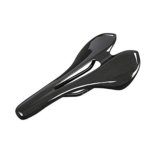 QIKU Mountain MTB Road Bike Saddle Fibra de Carbono Completa 3K Brillante o Mate (3Kbrillante)