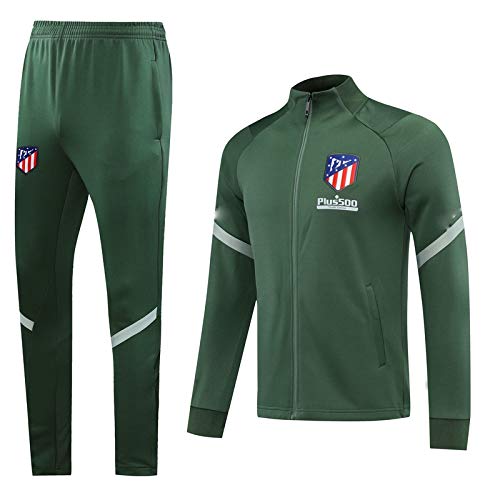 QJY Servicio de Entrenamiento del Equipo de fútbol del Atlético de Madrid Casa de fútbol de la casa Jersey Club Regalo de Manga Larga para Hombres y Pantalones de 2 Piezas (Size : XL)