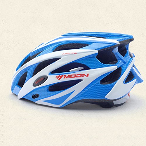 Qsjb Equipos de equitación Cascos un Conjunto de Cascos de Casco de Bicicleta de montaña Casco Hombres y Mujeres Cascos de Bicicleta de montaña (Color : Azul)