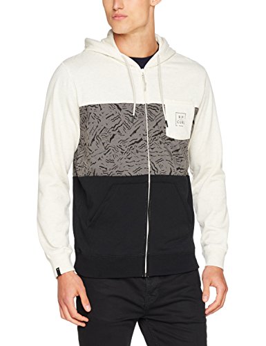 Rip Curl Blocking Fleece, Sudadera con Capucha para Hombre, Multicolor (Bone Marle), S