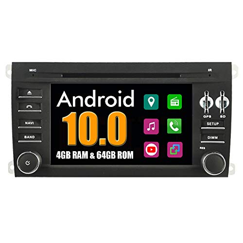 RoverOne Car Stereo Bluetooth Radio Unidad de Navegación GPS para Porsche Cayenne & Cayenne S & Cayenne Cayenne GTS 2003-2010 con Pantalla Táctil Android USB MirrorLink WiFi