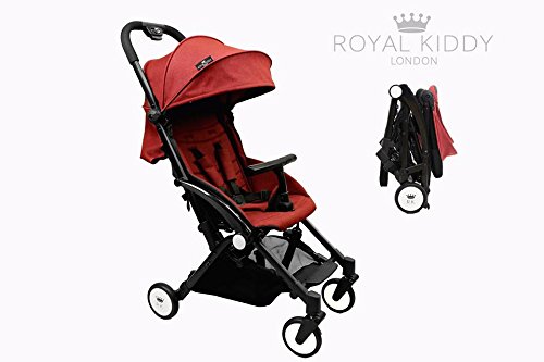 Royal Kiddy London Air Transporter compacto portátil carrito – libre reposapiés cubierta, cubierta para la lluvia, mosquitera, cochecito bolsa de viaje (Rojo)