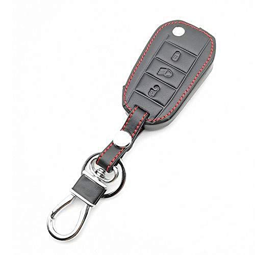 RWJFH Funda para Llave de Coche 100% Cuero para Peugeot 3008308508408 2008 RCZ CHAVE para Citroen C4L C5 C3 Cactus C6 C8 Xsara Picass Key Cover, I